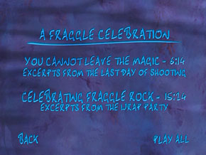 Fraggle Rock Bonus Features Menu
